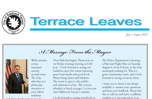 July-August 2024 Terrace Leaves
