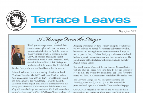 May-June Terrace Leaves newsletter cover