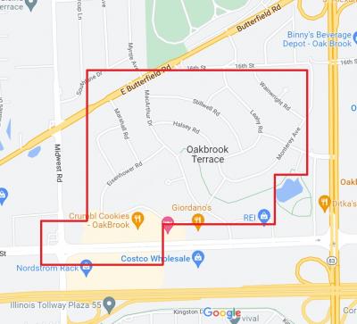 Nicor Gas Main Replacement Project - area map